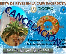 CANCELACIÓN Fiesta de Reyes en la Casa Sacerdotal.  Roscón Solidario