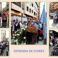 Ofrenda de flores a la Virgen de los Llanos de Albacete.