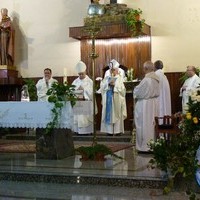 Triduo en honor a la Virgen de Lourdes.