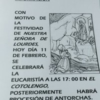 Actos Festividad Nuestra Señora de Lourdes